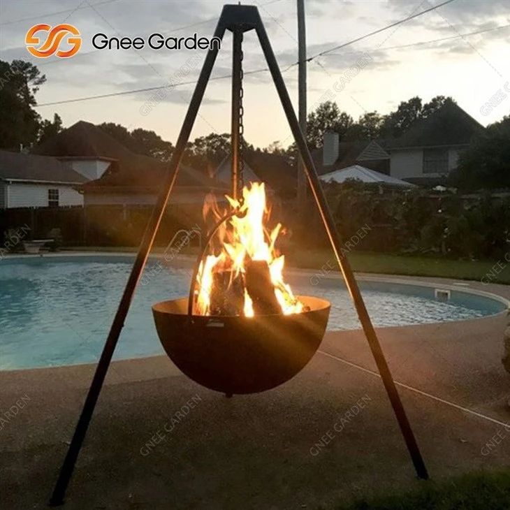 Black Painted Steel BBQ Grill Barbecue