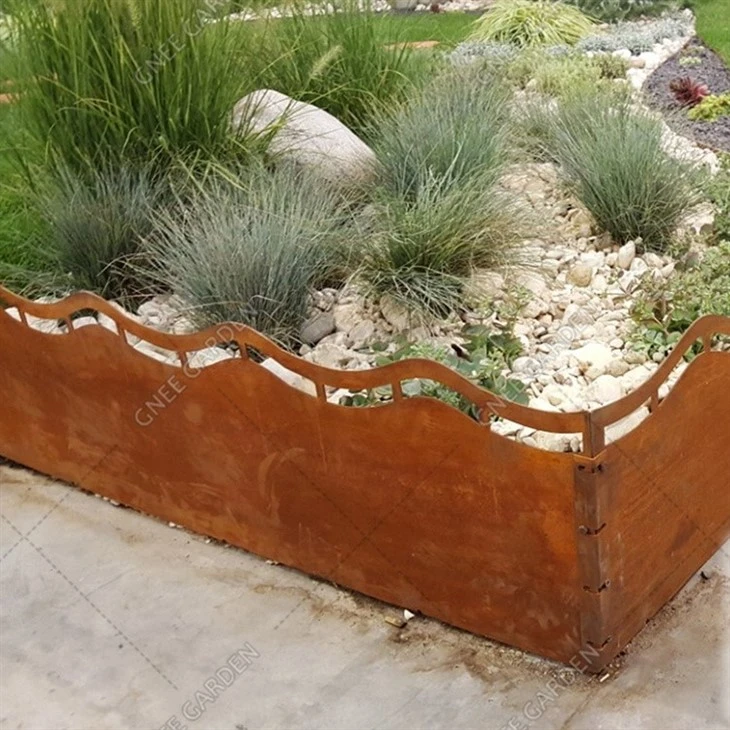 Corten Steel Flower Pot Decorative Raised Outdoor Garden Grow Beds