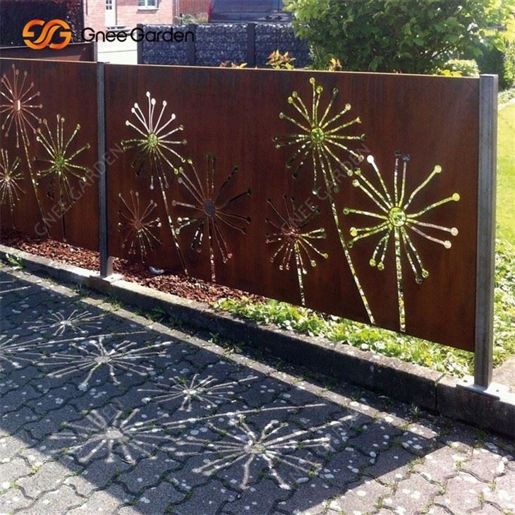 Custom Corten Steel Screen Garden Decoration