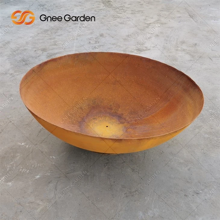 Custom Laser Cut Portable Corten Sheet Fire Pit Outdoor Fire Pit Weathering Steel Sheet Fire Pit