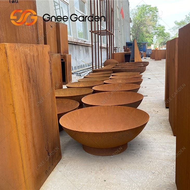 Foguera de xapa portàtil de corten tallada amb làser personalitzada Foguera a l'aire lliure Foguera de xapa d'acer per intempèrie