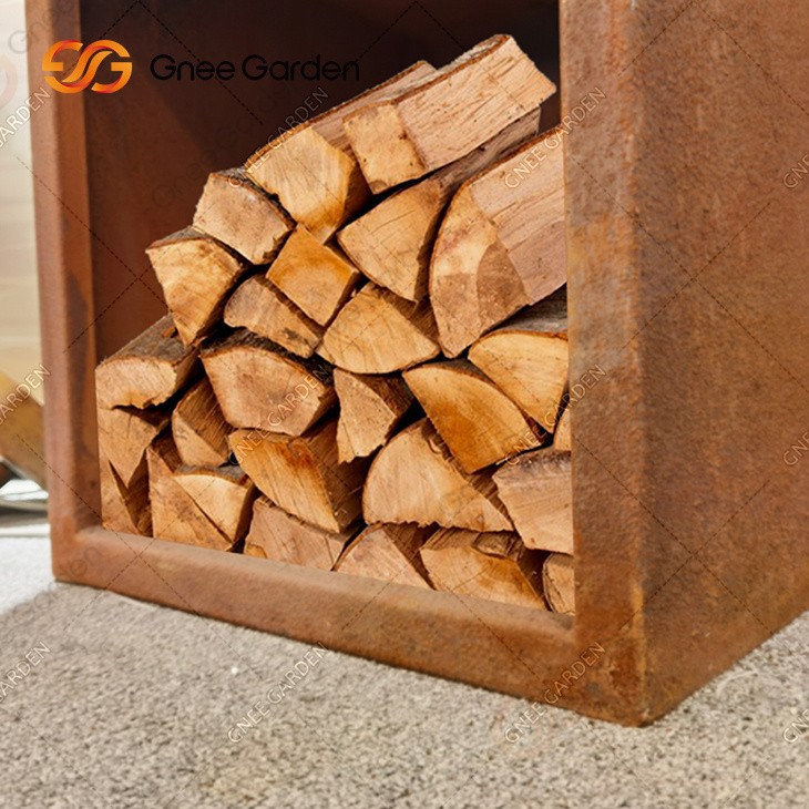 Factory Customized Corten Steel Charcoal Smoker And Gas Barbecue Grills