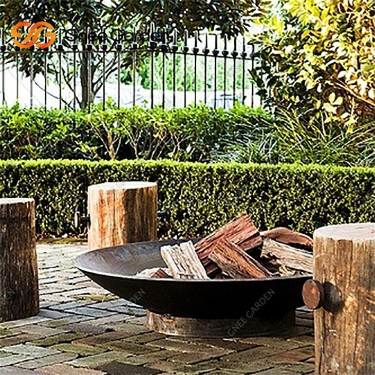 Outdoor Corten Steel Wood Burning Fire Pit