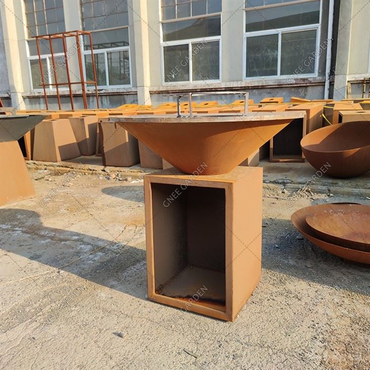 Outdoor Heavy Duty Corten Steel Fire Pit BBQ Grills