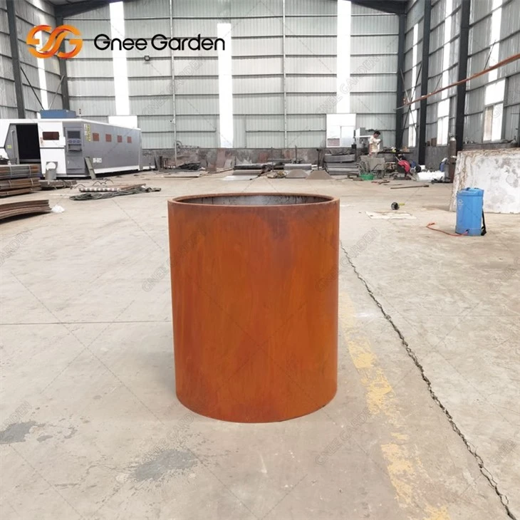 Outdoor Planter Garden Corten Steel Rectangular Planter Box