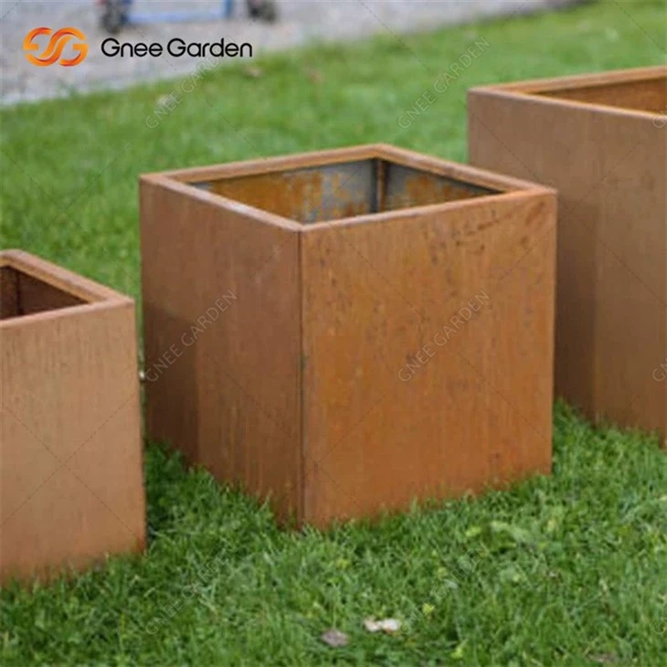 Rusty Corten Steel High Quantity Flowerpot