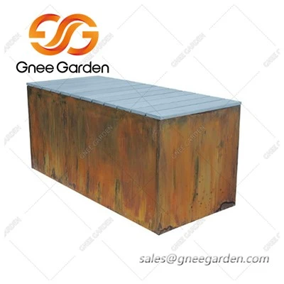 Banc d'acer corten