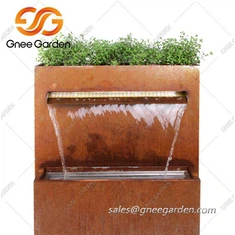 Característica d'aigua de paret d'acer Corten