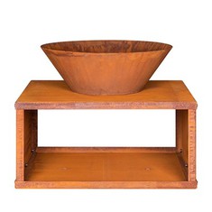 Foguera de llenya d'acer Corten