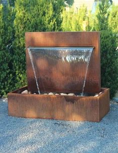 Decoració de jardí Panell metàl·lic Font de piscina d'acer Corten