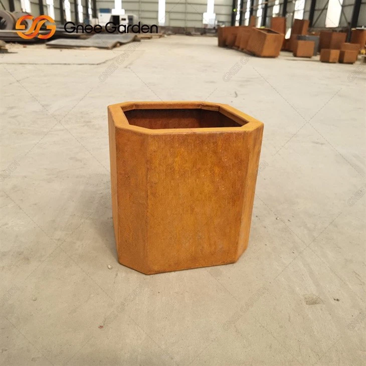 corten steel vegetable planters