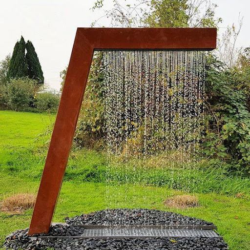 Taula d'aigua rodona d'acer Corten Garden Us Water Feature