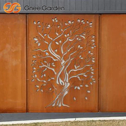 Corten Steel Design Home Artwork Privacy Screen Corten Steel Design Home Artwork Privacy Screen