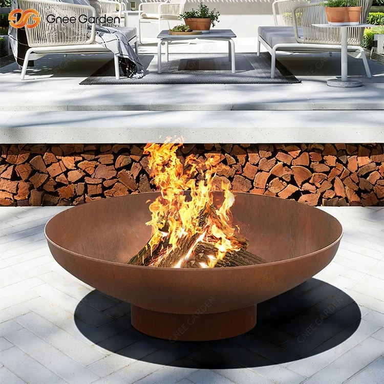Lightweight Corten Steel Mini Fire Pit With Base Lightweight Corten Steel Mini Fire Pit With Base