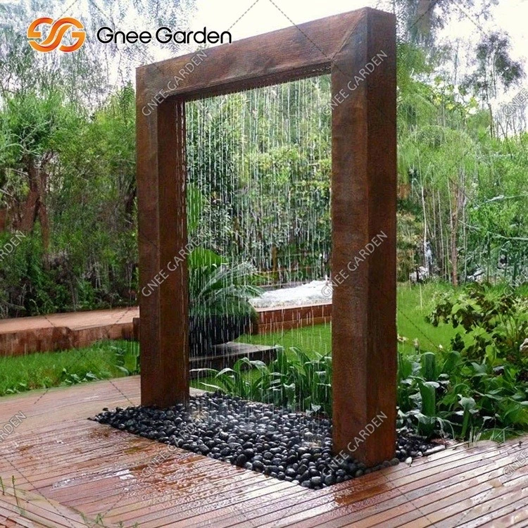 Rain Curtain Corten Stee Water Feature Rain Curtain Corten Stee Water Feature