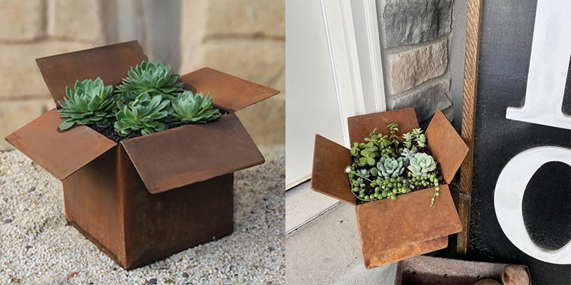 large corten steel planters large corten steel planters