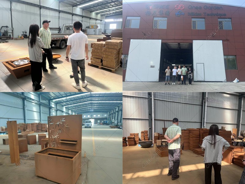 corten steel series long box planter corten steel series long box planter