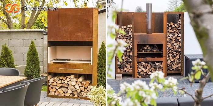 Corten steel sustainable indoor/outdoor hearth Corten steel sustainable indoor/outdoor hearth